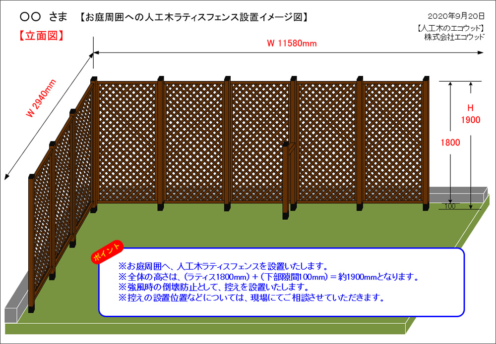 ラティス設置イメージ図