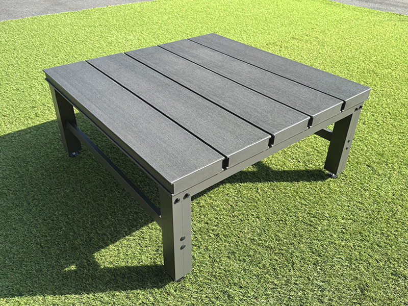 人工木ウッドデッキ・縁台900×900mm【NB／EG】 - エコウッド