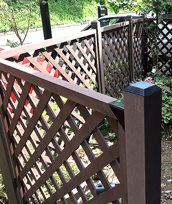 花壇に設置したラティス