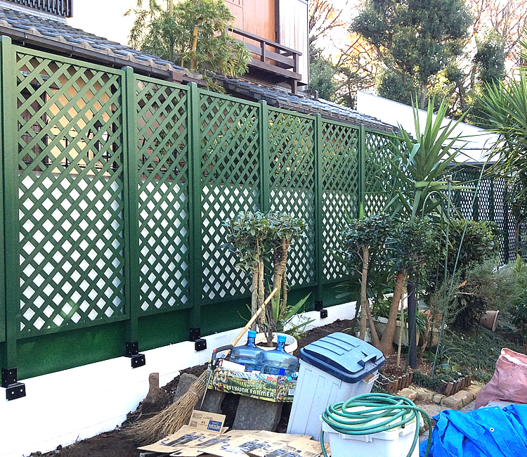 軽量ブロック部分の取り付け