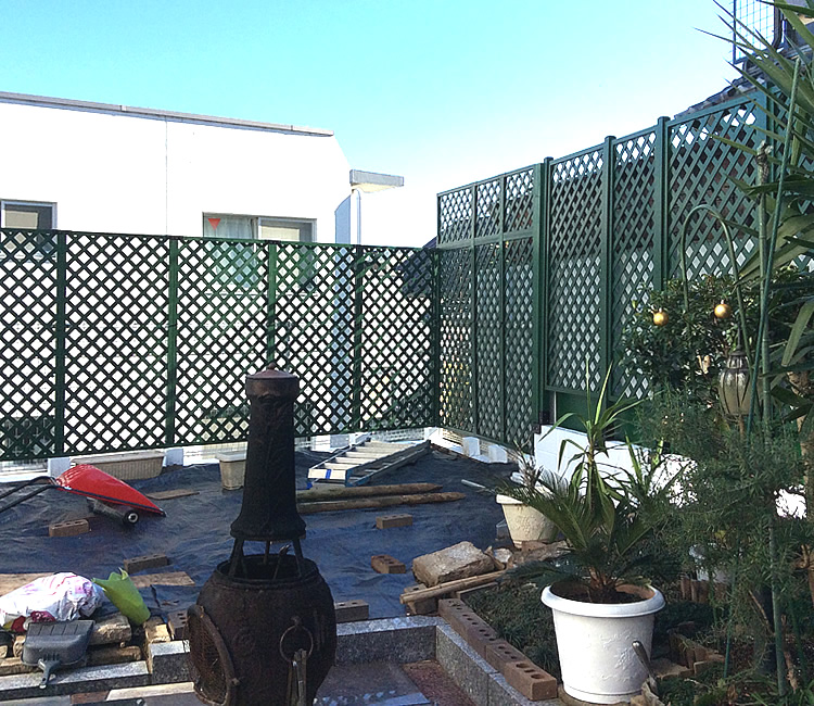 ラティス設置後の風景