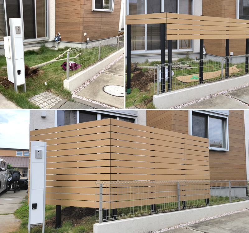 アルミ60角支柱2100mmNEW （2.1mm厚） マットブラック - エコウッド